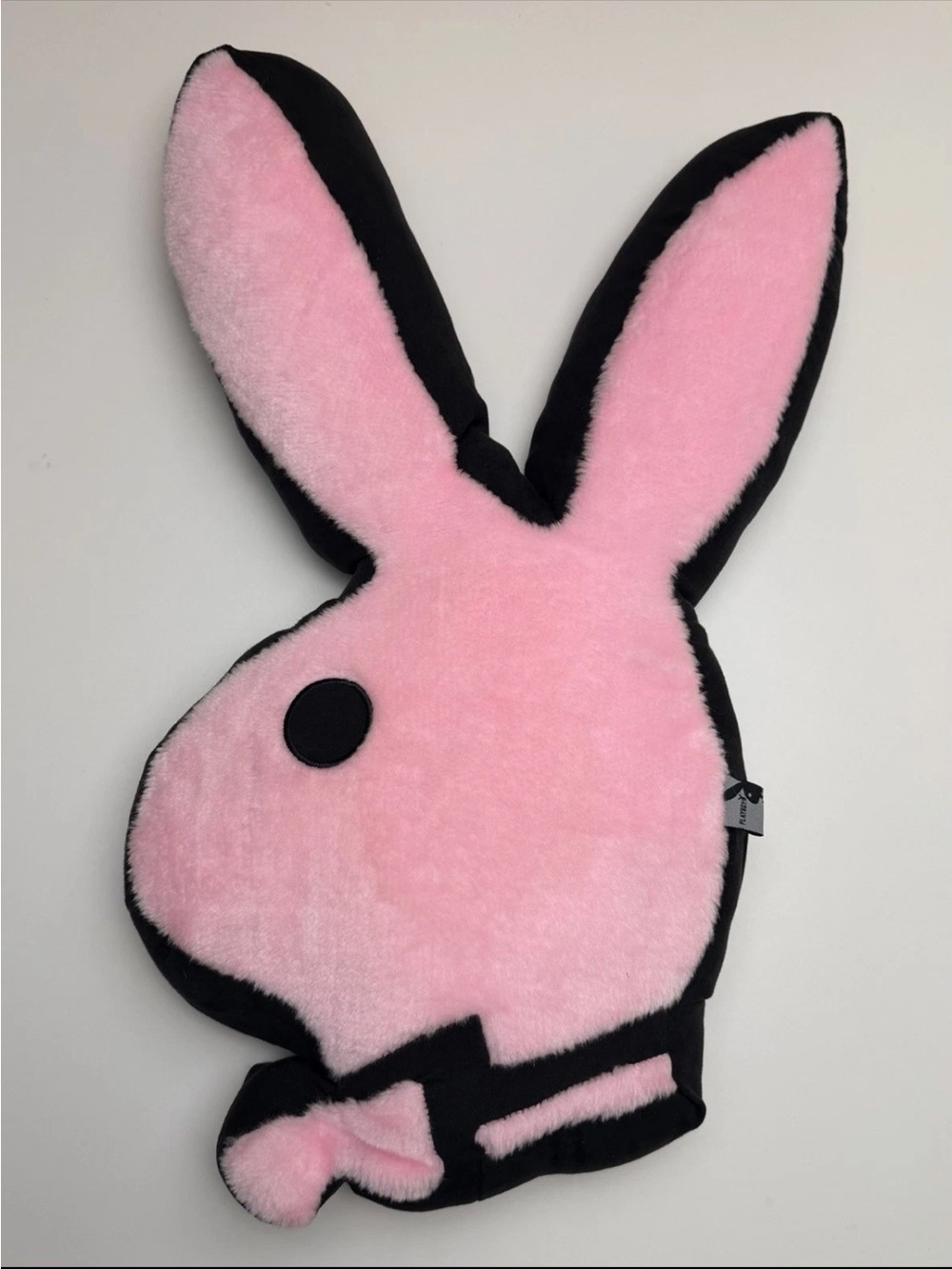 Authentic Y2K Playboy Bunny Pink plush Rabbit Head Decorative Pillow